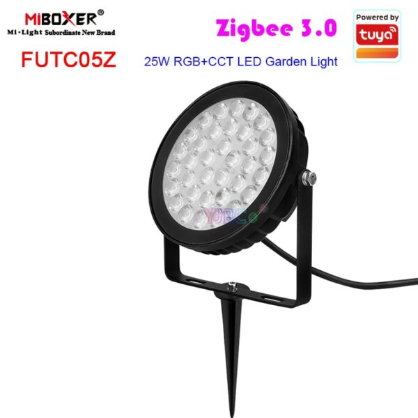 Miboxer RGB+CCT 25W LED Garden Light Waterproof IP66 Smart Lawn Lamp FUTC05Z Outdoor Lights Zigbee 3.0 Remote/ gateway Control 1