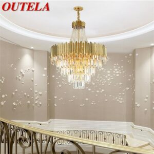 OUTELA Chandelier Gold Pendant Lamp Fixtures Postmodern LED Light for Home Living Dining Room Villa 1