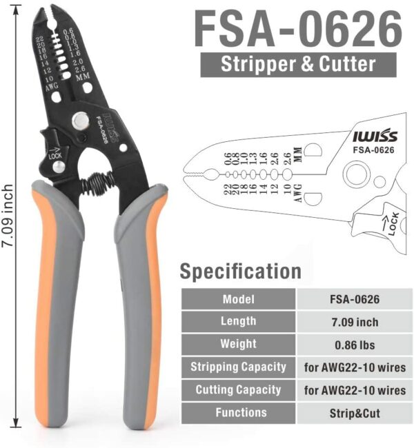 IWISS SN Series Quick Changing Wire Crimper Tool Set Connectors Crimping Plier Kit with 5 Changing Dies(2546B/48B/02C/06WF/6) 5