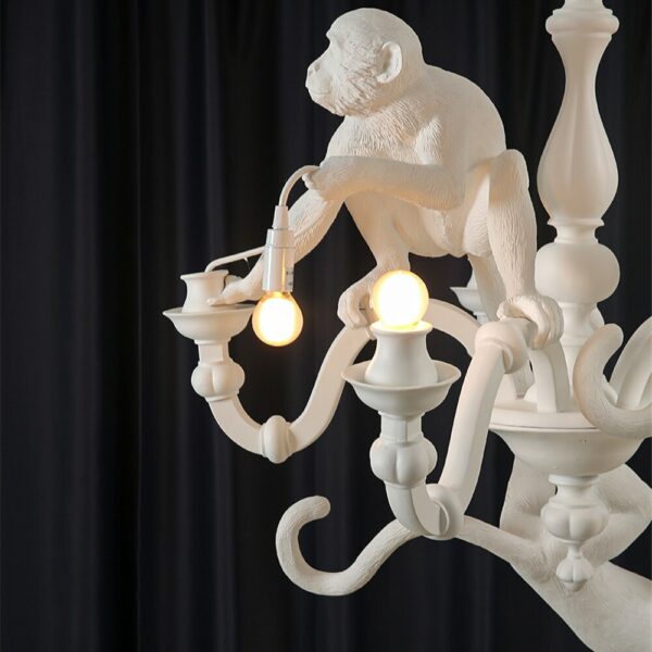 Italy White Monkey Chandeliers Atmosphere Lamp Living Room Home Decor Hanging lamps Designer Creative lighting Luminaire 6