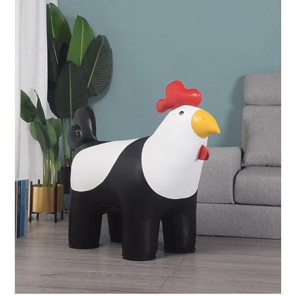 LARGE COCK ROOSTER STOOL Microfiber Leather Surface A Special Furniture For Your Home Decoration Cock Rooster Stool 3