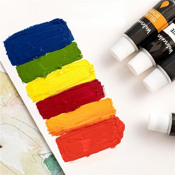 12 Color Watercolor Paint Set 12ml Washable Paint Student Children Learning Practice Art Supplies Stationery 3