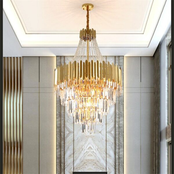 OULALA Chandelier Gold Pendant Lamp Fixtures Postmodern LED Light for Home Living Dining Room Villa 5