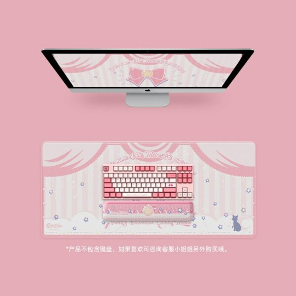 Pink Oversized Mouse Pad Keyboard Pad Hand Support Wrist Rest Girl Cute Desk Mat Office Gaming Accessories Students Writing Pad 2