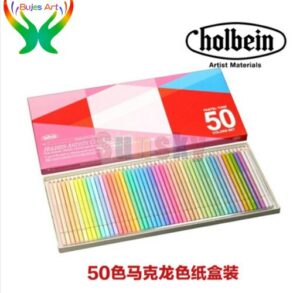 Japan Holbein 50/100/150 color oil pencils paper box Pencil Art Set Water soluble color set professional drawing art supplies 1