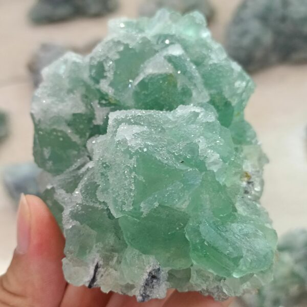 Natural Soft Sweets Fluorite Rough Stone Crystal Energy Healing Home Office Decoration Gifts 3