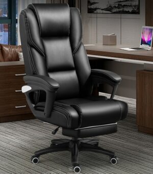 Computer chair home office chair back leather boss chair comfortable to sit down massage lunch chair 1