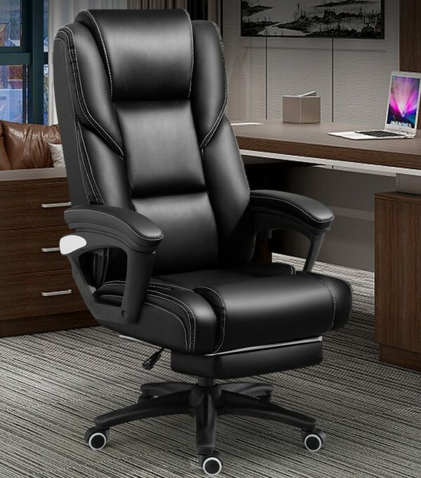 Computer chair home office chair back leather boss chair comfortable to sit down massage lunch chair 1