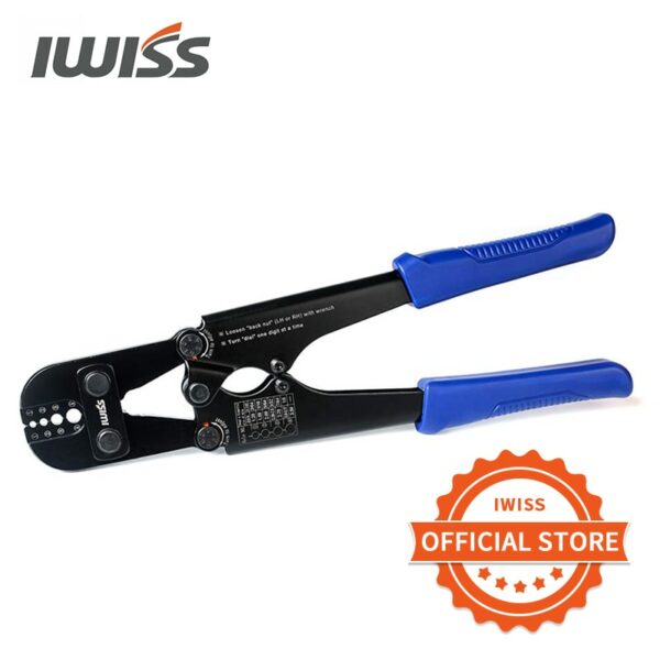 IWISS IWS-1608S Wire Rope Crimping Tool for Aluminum Oval Sleeves,Stop Sleeves,Crimp Ferrules,Crimping Loop sleeve 1