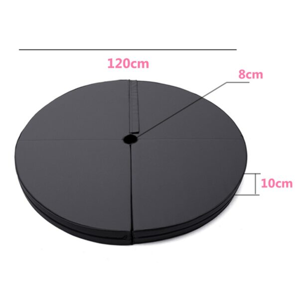 120*5-10cm Foldable Pole Dancing Protect Mat Round Yoga Mats Indoor Gym Fitness Equimpment Exercise Sports Safety Pads Men Women 6