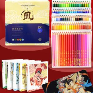 Phoenixcolor Chinese Style 50/100 Colors Professional Oil Colored Pencils Drawing Sketch Pencil Set For School Art Supplies 1