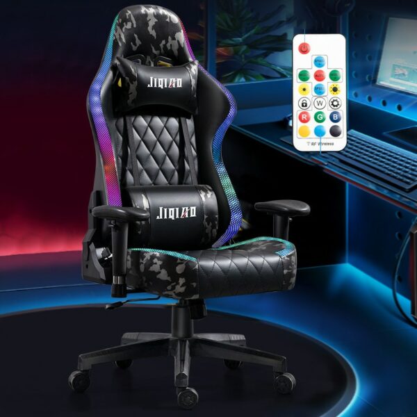 New Fashion Gaming Chair Camouflage PU Leather Computer Chair RGB  Gamer Chair High Quality Ergonomic Chair Boys Bedroom Chair 1