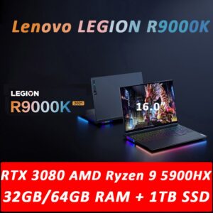 New Lenovo Legion R9000K Gaming Laptop e-sports 16inch  AMD R9-5900HX 32G/64G RAM 1TB SSD RTX 3080 2.5K 165Hz Backlit metal 2