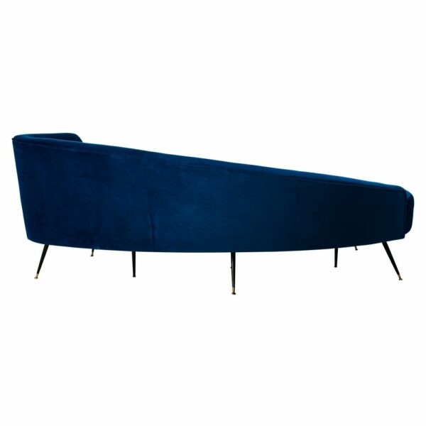 Modern Light Luxury Sofa Living Room Velvet Paris Sofa Stylish Soothing Sensual Navy Blue 86 "W x 40" D x 31 "H 2