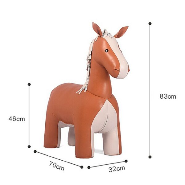 LARGE FINE HORSE STOOL Microfiber Leather Surface A Special Furniture For Your Home Decoration Fine Horse Stool 2