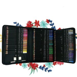 75pcs Professional Oil Colored Pencils Set with Pencils Cases Artist Drawing Pencils Color Pencil Painting School Supplies 1