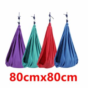 New Yoga Swing Hammock Hanging Therapy Lycra Snuggle Swing for Kids with Special Needs Belts Indoor Fitness Anti-Gravity Pilates 2