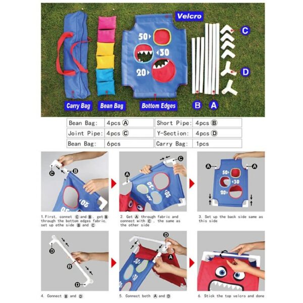 Children Throwing Bean Bag Game Toy Safe Throwing Sandbags Bean Bag Party Interactive Competitive Competition Games Children Toy 5