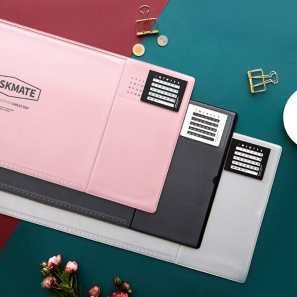 705x320mm Pink Gray Sweet Multifunctional Business Office Home Waterproof Large Computer Desk Pad Mouse Pad Soft Non-slip 3