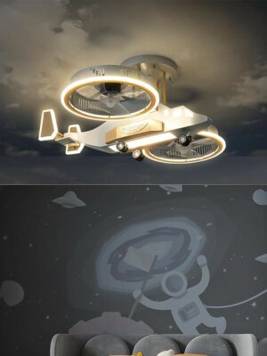 Avatar Air Plane LED Chandelier Boy Home Decoration Ceiling Lamp Children's Bedroom Simple Modern Indoor Fan Lighting 1