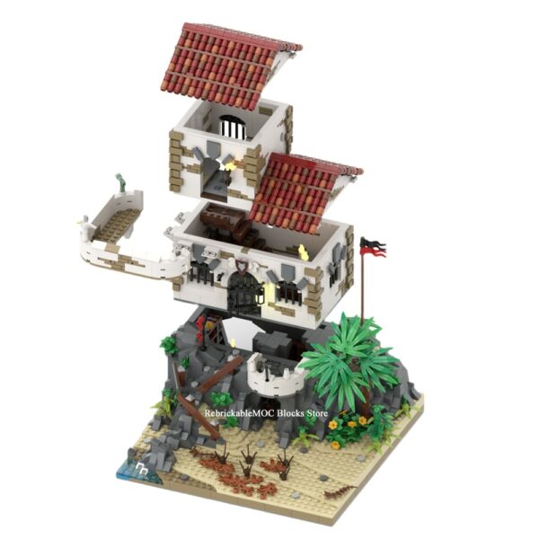 New 8047PCS MOC Pirate Series Modular Port Sauvage The Cursed Beach Blocks DIY children's Toys Gift Christmas building Blocks 4