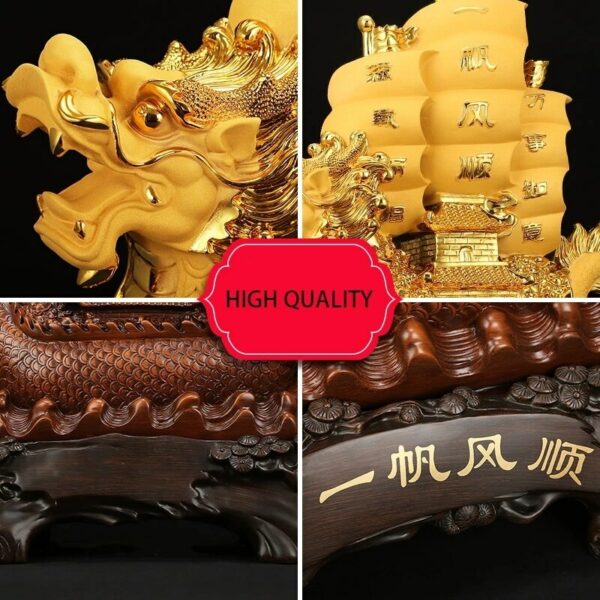 Smooth Sailing Sailboat Decoration Large Dragon Boat Housewarming Opening Gift Office Living Room Decoration 5