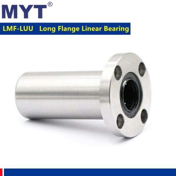 10pcs MYT high precision LMF35LUU 35x52x135 mm long type circular flange linear bearing for 35mm CNC parts 3D printer linear Rod 2