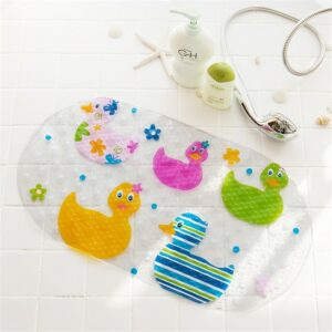 12 Color Cartoon Non Slip Bathroom Mat Pvc Shower Bath Mat for Children Household Suction Cup Drainage Bathroom Rug Bathtub Mat 2