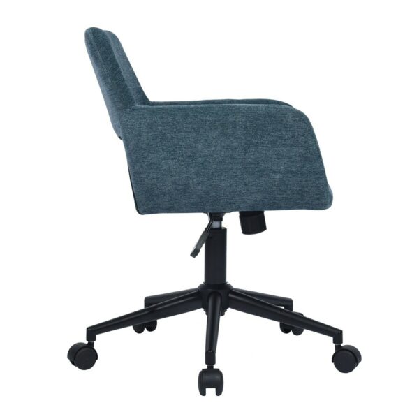 25.6" L x 21.3"W Home Modern Furniture Office Desk Chair Computer Chair Fashion Velvet Adjustable Swivel Office Chair Blue 5