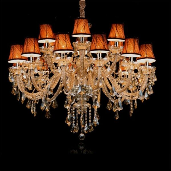 Hongcui American Style Chandelier Lamp LED Pendant Candle Hanging Light Luxury Fixtures for Home Decor Villa Hall 5