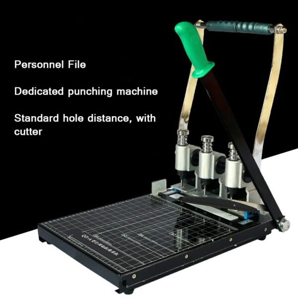 Personnel File Binding Punching Machine With Knife Cutting Paper Manual Micro Three-Hole Puncher Financial Voucher Puncher 3