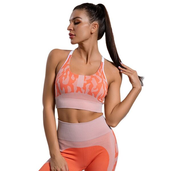 Bauhinia Women Seamless Yoga Set Coma Fitness Clothing High Waist Push Up Leggings Sexy Backless Crop Tops Women Workout 2Pcs 4