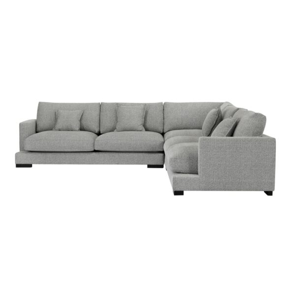 L-Shaped Modular Sofa Includes 4 Pillows, 2 Sofas and A Corner Simple Style Soft and Comfortable, Removable Cushion Elegant Gray 2