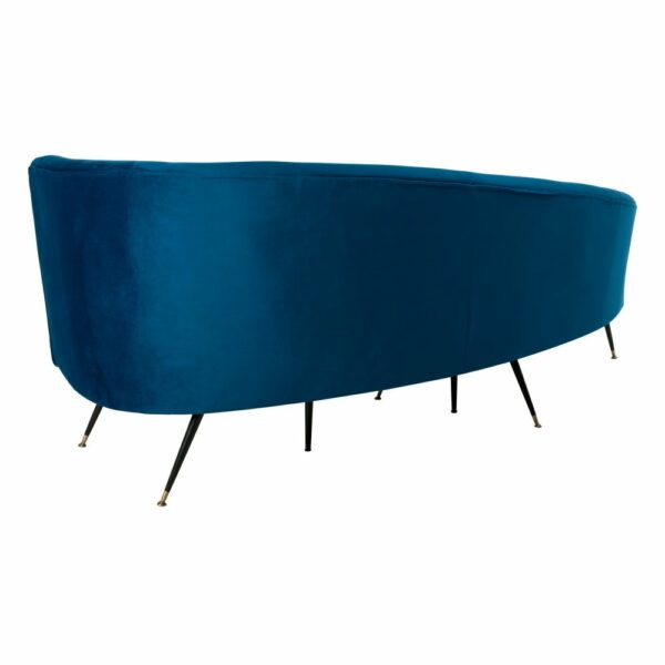 Modern Light Luxury Sofa Living Room Velvet Paris Sofa Stylish Soothing Sensual Navy Blue 86 "W x 40" D x 31 "H 3