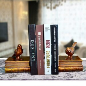 a Pair Creative Synthetic Resin Bookend Shelf birds Bookend Holder Office Supplies Home Decoration Book Stand 1