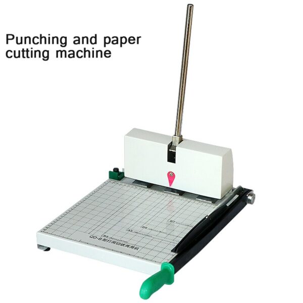 Manual Punching Machine Office Home Adjustable Hole Spacing Binding Machine Punching And Paper Cutting Dual-Purpose Machine 1pc 1