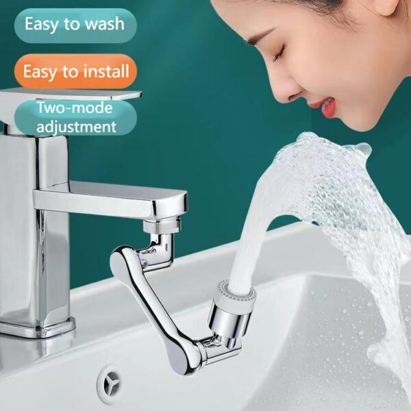 Universal 1080° Rotatable Extend Faucets Tube Sprayer Head Faucet Aerator Filter Kitchen Tap Water Nozzle Faucet Adaptor Bubbler 3