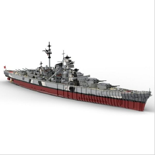 New 7164PCS WW2 German Bismarck Battleship Cruiser Model World Military Toys for Kids Weapon Building Blocks Bricks Gifts Boys 3