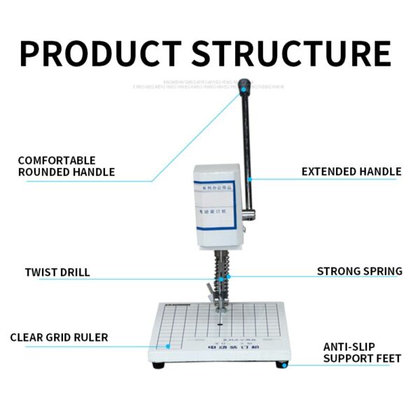 XD-3 Electric Binding Machine Voucher Drilling Machine Accounting Voucher Punching Financial Binding Machine Punching Machine 3