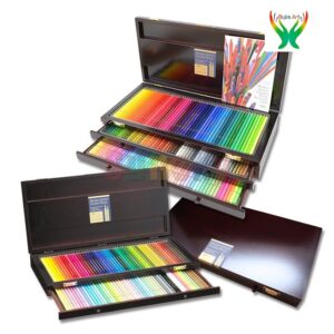 Japan Holbein Artist oil colored pencil 100/150 color wooden box set,3.87mm colored core, soft and easy to color,Colorful 1