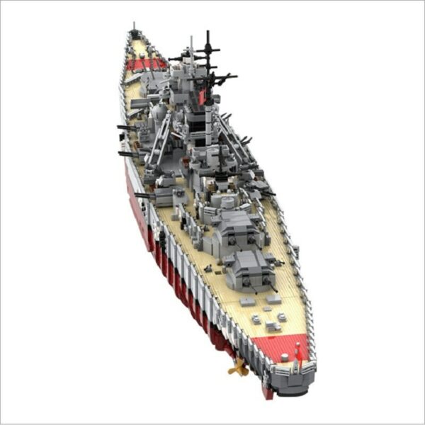 New 7164PCS WW2 German Bismarck Battleship Cruiser Model World Military Toys for Kids Weapon Building Blocks Bricks Gifts Boys 5