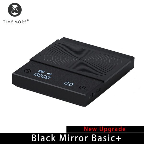 TIMEMORE Store Black Mirror Basic+ New Up Digital Coffee Food Kitchen Scale With Time USB Light Weight Mini Digital Scale 1