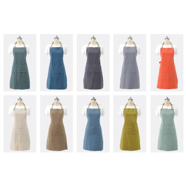 10pcs Cotton Linen Aprons 1