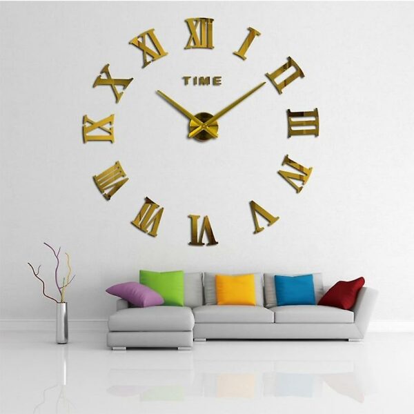 Large Roman Mirror Fashion Modern Quartz Clocks