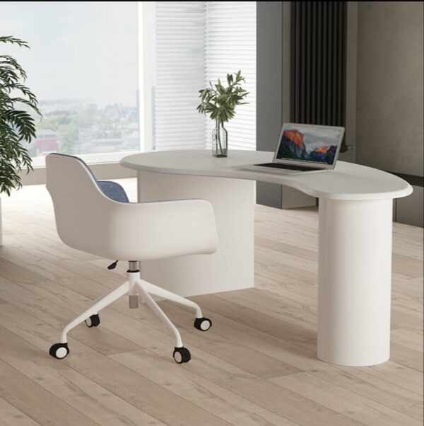 Solid wood desk special-shaped Nordic simple modern writing desk creative computer desk homestay designer office work desk 1