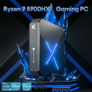 New Gaming Mini PC AMD Ryzen 9 5900HX RTX3060 RX 6600M RX 6500XT RGB Gradient M.2 NVME SSD 3*USB3.0 2*Type-C Windows 11 WiFi6E 1