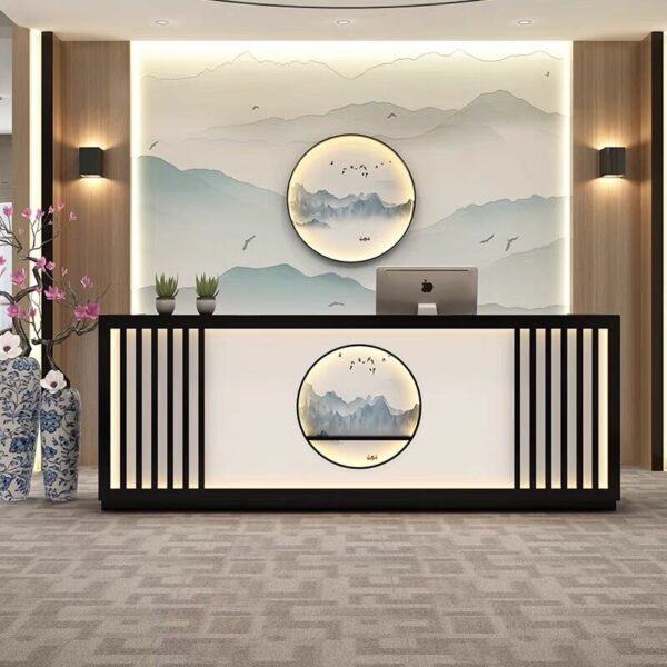 Modern minimalist clothing beauty salon health salon barber shop reception front desk Japanese restaurant restaurant bar cashier 3