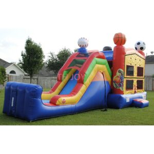 free sea ship to port,7x4.5m jumper moonwalk bouncy house commercial inflatable bouncy house with slide combos 1