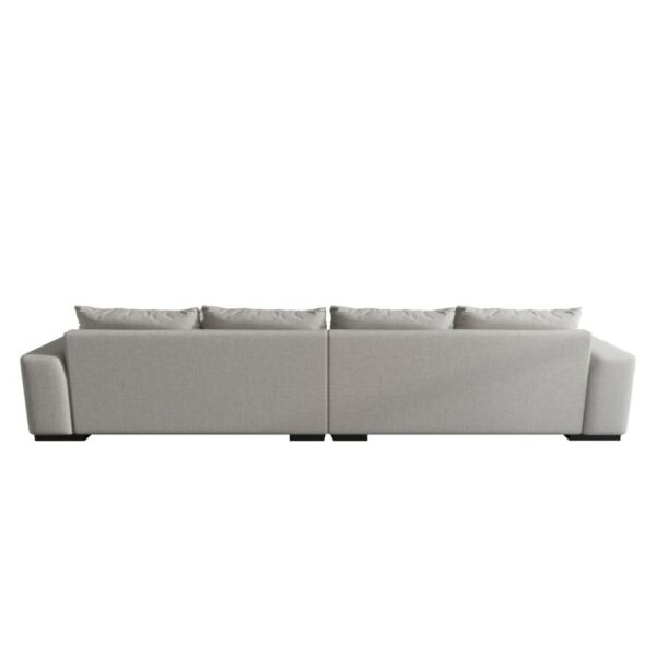 Contemporary Down sofa -Overstuffed Modular Sofa with SLinen Fabric Upholstery sofa, Seating for 4, Grey 3