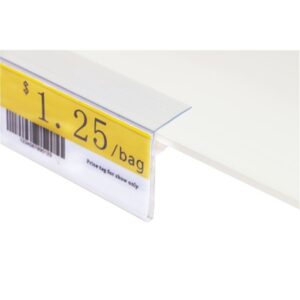 Glass Wood Shelf Data Strips Clip-on Mechandise Price Tag Display Label Card Cover Sign Holder Strip For Supermarket Rack 40pcs 1